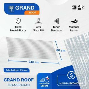 Atap Plastik Bening Gelombang Grand Luxe