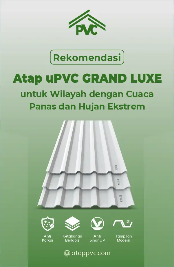Rekomendasi Atap uPVC Grand Luxe untuk Wilayah dengan Cuaca Panas dan Hujan Ekstrem